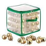 THE TWIDDLERS - Christmas Bauble Storage Bag – Hold up to 64 Xmas Tree Decorations with Movable Inserts to Fit Any Bauble Sizes - Ornaments Decorations Space Saving Bag - Green Colour 30cm x 29cm