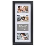 Malden 4x6 4Opening Collage Matted Picture Frame, Displays Four, Black, 4 Count