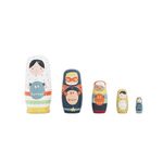 Just bee kids Wooden Nesting Dolls | Boys & Girls 3+ Years | Plastic-Free | Smooth Edges | 5 Colourful Matryoshka Russian Dolls with Positive Messages | Children Kids Gifts