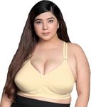 MAP DEAL D'cup Full Coverage Non Padded Tshirt Bra for Girls and Women Heavy Breast (Skin,Size-44)