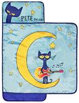 Pete The Cat Night Music Nap Mat - Built-in Pillow and Blanket - Super Soft Microfiber Kids'/Toddler/Children's Bedding, Ages 3-7 (Official Pete The Cat Product)