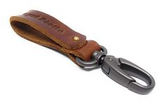 Royal Beetle Leather Company Leather Brown Keychain ( Vegetable Tanned Full Grain Leather )