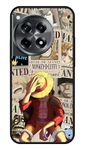 NDCOM for OnePlus 12R 5G Back Cover Anime One Piece Wanted Luffy Printed Metal Case