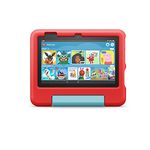 Kid-Proof Case for Fire 7 tablet | Only compatible with 12th generation tablet (2022 release), for ages 3–7, Red