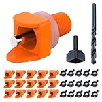 Lil'Clucker Horizontal Chicken Waterer Nipples, Pack of 15 Chicken Nipple Waterer with Drill Bits, Easy Install Automatic Chicken Waterer System, No Leak Chicken Water Feeder, Poultry Waterer - Orange