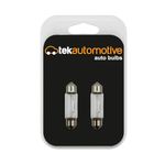 Tek Automotive 272 Number Plate Bulb Car Interior Light Bulbs 12V 10W Bulb S8.5D 11x38mm Festoon Bulbs - Twin Pack Car Bulbs