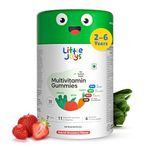 Little Joys Multivitamin Gummies for Kids | 2-6 Years | 30 Gummies | With 12 Vitamins & Minerals | Improves Immunity, Bone health & Antibody Production | No Added Sugar | Strawberry Flavour