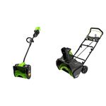 Greenworks PRO 20-Inch 80V Cordless Snow Thrower + Greenworks Pro 80V 12-Inch Cordless Snow Shovel