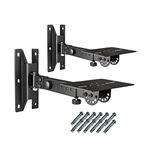 BIGalleons SPS-508 Speaker Wall Mount Stand, Rotatable Angle, Adjustable Swivel Tilt Speaker Mount Bracket, Home Surround Sound System 100 lbs Capacity (2 Packs, Black)