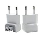 WESAJJ AC Adapter Europe Plug, Converter Travel Charger Adapter for Mac Book Mac/Book/Phone/Pod (2 - Pac)