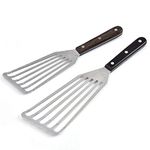 we3 Slotted Spatula Turner Pancake Turner Egg Flipper Perfect for Grilling Scraping Turning Meat Mixing Scrambled Eggs Flipping Burgers (Big+Medium)