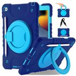 iPad 9th/8th/7th Generation iPad Case, Case for iPad 10.2 Inch Case Compatible with iPad 10.2 Inch 2021/2020/2019-Shockproof Rugged Protective Case iPad Kids Case with 360 Rotating Hand Strap