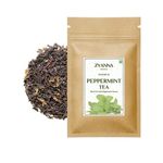 ZYANNA Peppermint Tea - Premium Black Tea Infused With Peppermint Leaves(100 Gram-50Cups) Mint Tea, Natural Ingredients, Brew Hot Or Cold, Loose Tea - Refreshing Flavour, Relaxing