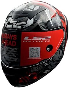 LS2 Helmets - FF352 - Foo-Dog - Gloss Black Red - Single Clear Visor Full Face Helmet (XL - 590 MM)