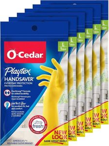 Playtex HandSaver Reuseable Rubber Cleaning Gloves (X-Large, 6 Pairs), Everyday Protection Reusable Household Gloves