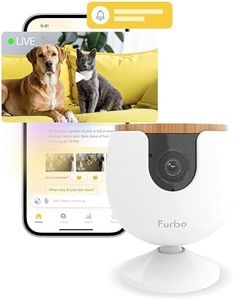 Furbo Mini Pet Camera + AI Nanny, 1080p Indoor Camera with Auto Tracking & Zoom, Colour Night Vision, 2-Way Audio, AI Security & Pet Alerts, Wall Mounted or Tabletop (Subscription Required)
