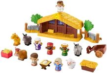 Fisher-Price Little People Toddler Toy Nativity Set with Music Lights & 18 Pieces for Christmas Pretend Play Kids Ages 1+ Years​