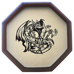 Fantasydice - ROLL OR DIE- Dice Tray - 29CM Octagon - For Dice, Board Games, Tabletop RPGs Like D&D (DND) 3.5 and 5e, Call of cthulhu, Pathfinder,Shadowrun and other Roleplaying Games