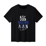 Sanqidu Promoted to Big Brother Tees Announcement Clothes Baby Boy Big Brother T Shirts Tops Toddler Novelty Gift Summer Outfit (Big Brother Again-Black, 7-8 Years)