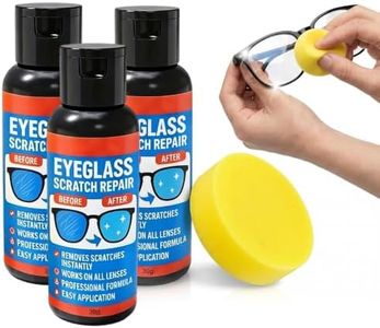Yilia Eyeglass Scratch Remover Spray, Portable and Quick-Acting, Lens Cleaner, Scratch-Repair Spray for Glasses, Sunglasses, Car Windows, Watches, Swim Goggles and Device Screens (3PCS)