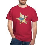 CafePress Mighty Mouse: Vintage Star Dark T Shirt Men's Traditional Fit Dark Casual Tshirt Cardinal