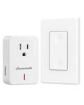 DEWENWILS Remote Control Outlet Wireless Wall Mounted Light Switch, Electrical Plug in on off Power Switch for Lamp, No Wiring, Expandable, 100 Feet RF Range, ETL Listed