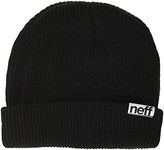 neff Men's Fold Beanie, Black, One Size