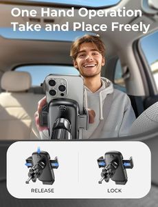 LISEN Car Phone Holder – 360° Rotating Air Vent Mount, Ultra Stable, Fits 4-7" Smartphones