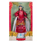 Barbie Signature Lunar New Year Doll, Collectible in Red Floral Robe with Traditional Accessories Inspired by the Peking Opera, HRM57