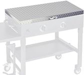 Flybold Blackstone Griddle Cover 36 inch - Waterproof Diamond Plated Design with Aluminum Hard Top Lid & Stainless Steel Handle for BBQ, Camping, Makes for Perfect Blackstone Accessories