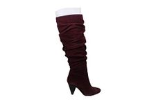 INC Womens Gerii Suede Pointed Toe Knee-High Boots Red 8.5 Medium (B,M)