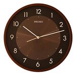 SEIKO Plastic case Wall Clock (QXA615ZN, Brown, 30 cm x 30 cm x 4.5 cm)