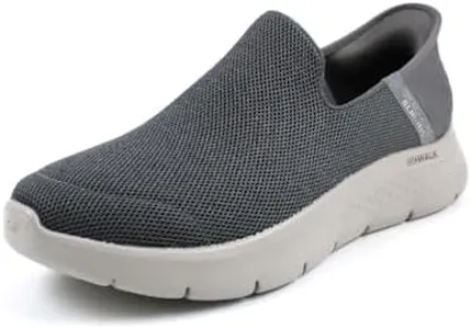 Skechers Men's Go Flex Hands Free Slip-ins Athletic Slip-on Casual Walking Shoes Sneaker, Dark Grey, 9.5