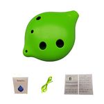 SIKATIHU 6 Hole Ocarina C Key Plastic Ocarina Music Instrument for beginner Best Gift for Adults kids (Green)