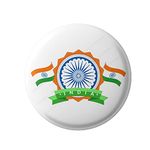 Lastwave Indian Flag Badge Collection, Indian Flag Badge Design 39, Independence Day Graphic Pinted Badges with Pin Back for shirt (58mm, Pack of 25)