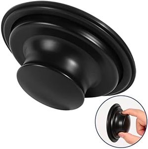 RQYEKDO Kitchen Sink Stopper, Stainless Steel 3-1/2 inch Universal Sink Plug Cover for Garbage Disposal Flange Drain,Fit for InSinkErator, Moen,Waste Maid, and More(Matte Black)