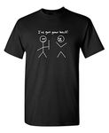 I Got Your Back Stick Figure Graphic Friendship Novelty Sarcastic Funny T Shirt, Black, 5X-Large