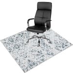 Anidaroel 48"x60" Moroccan Office Chair Mat for Hardwood Floor, Anti-Slip, Desk Computer Chair Mat for Rolling Chair on Hardwood, Low Pile Carpet Protector Mat for Office Chair