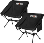 Overmont Ultralight Portable Camping Chair- Lightweight Folding Backpacking Chair, Support up to 330Lbs Compact Beach Chair for Adults with Carry Bag for Backpack Hiking Fishing Outdoor Camp Travel