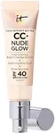 IT Cosmetics CC+ Nude Glow Lightweight Foundation + Glow Serum with SPF 40 - With Niacinamide, Hyaluronic Acid & Green Tea Extract - Fair Porcelain - 1.08 fl oz