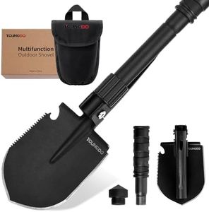 Pala Pieghevole Multifunzionale, YOUNGDO 10-in-1 Pala da Campeggio Multiuso per Sopravvivenza in Acciaio, Pala Portatile per Sopravvivenza, Giardino, Campeggio
