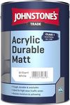 5LTR - JOHNSTONES TRADE ACRYLIC MATT EMULSION BRILLIANT WHITE