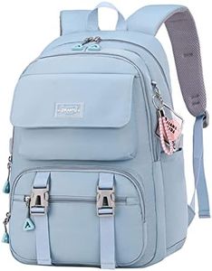 Teen Girls Casual Backpack High Middle School Daypack Women Daily Travel Laptop Bag(2# Blue,35 Liters)