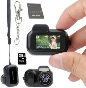 Gsnagole Keychain Camera, World's Smallest 1080P HD Mini Camera, Retro Portable Mini, 100 Mins Battery Life, for Students, Kids (32G)