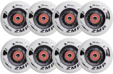 SZAJOR 72mm/76mm/80mm 85A Inline Skate Wheels, Indoor Outdoor Roller Skate Wheels, for Roller Blade Wheel Replacement, with Bearings 8 Pack,72mm