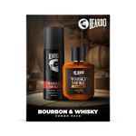 Beardo Whisky Smoke Deodorant 120ml & Bourbon Perfume 50ml for Men Giftset | Eau De Parfum & Body Spray | Spicy, Woody - Oudh | Long Lasting Mens Perfume | Date night fragrance | Rakhi Gift for Brother | Friendship Day Gift