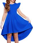 Arshiner Graduation Dress Girls Formal Summer Tween Special Occasion Back to School Dresses Royal Blue 11-12 Years