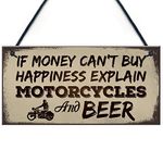 RED OCEAN Beer Motorcycle Enthusiast Motorbike Man Cave Sign Garage Vintage Dad Grandad Gift For Him