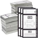 2000 Pieces 3-Part Valet Tickets for Cars, 2 Sets of Temporary Parking Tags Numbered 000-999, Perforated Cardstock Key Tag, Claim Ticket (2.8 x 5.5 in)