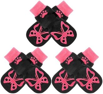 EXPAWLORER Anti Slip Dog Socks to Prevent Licking Paws,Winter Dog Boots & Paw Protectors,Dog Booties for Hardwood Floors with Grippers,Dog Shoes for Hot/Cold Pavement Small Medium Large Senior Dog